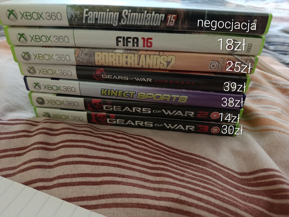 Xbox 360 gry FIFA,Farming simulator,gears of war dance central 3 I ine