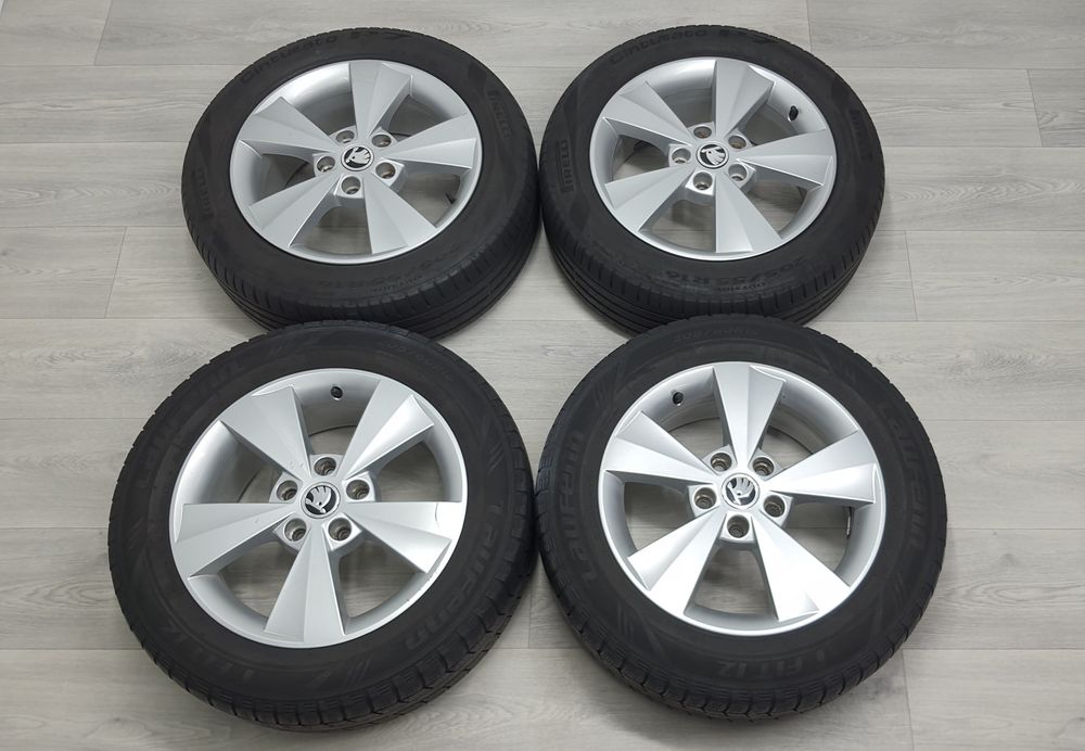Диски р16 5/112 Skoda,Seat,VW,Audi з гумою Laufenn Fit IZ 205/60/16