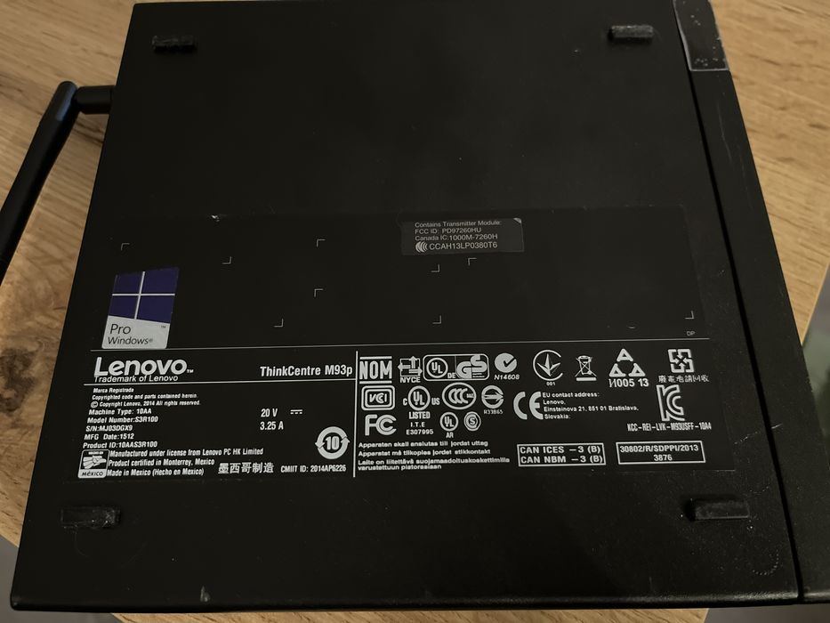 Komputer PC Micro Lenovo M93 USFF Tiny i5 4GB SSD 120GB WiFi Win10