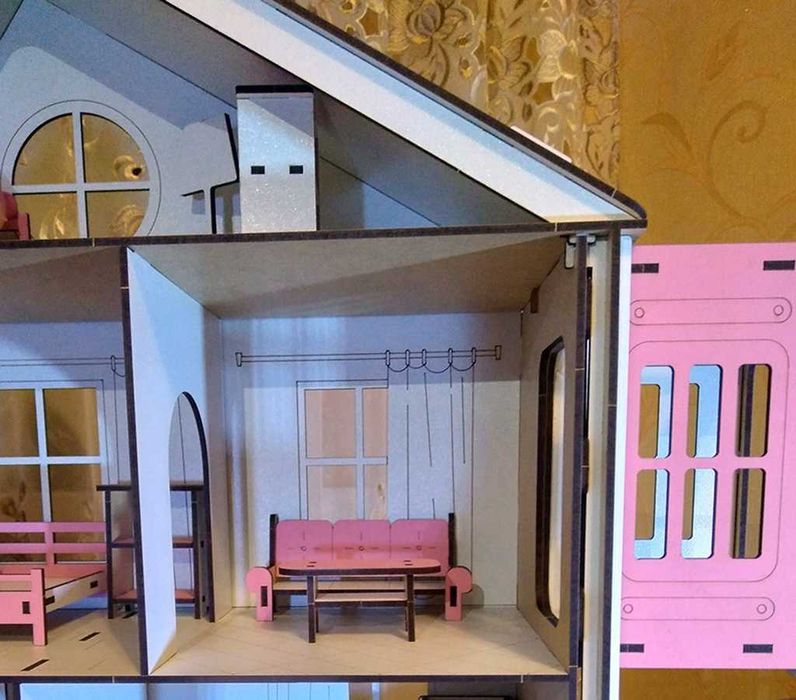 Будиночок ляльок для лол Меблі дівчинці ліфт рухомий Будинок ляльковий