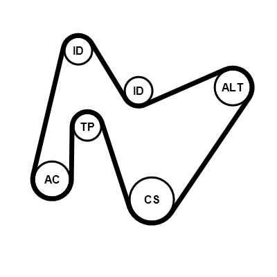 Комплект (ремінь+ролики) 6PK1642K4 CONTINENTAL
