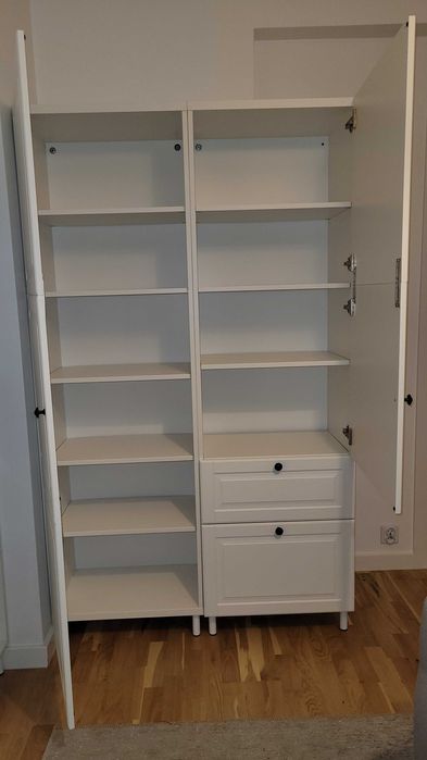 Ikea Besta szafki z frontami białe
