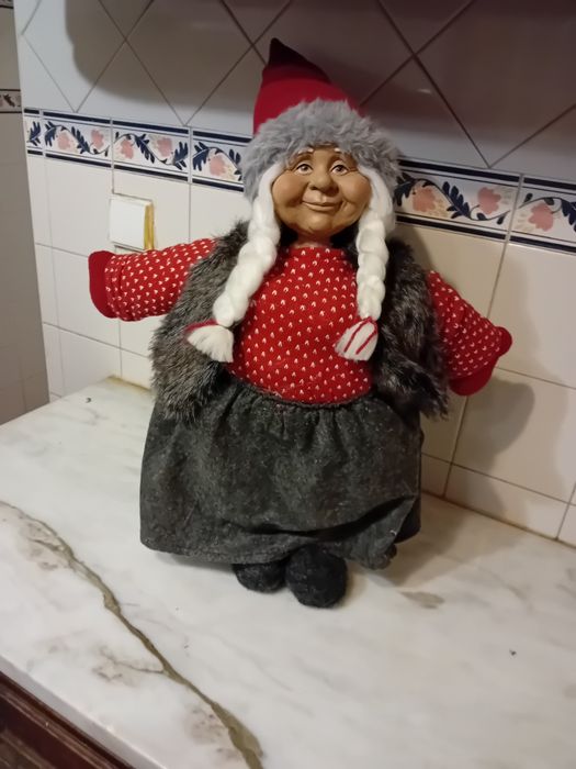 Boneca Antiga Escandinava Mrs. Claus