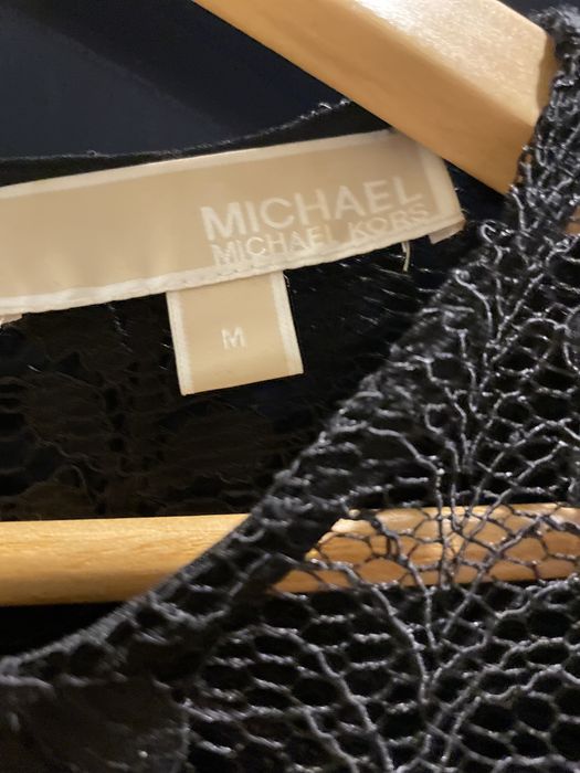 Vestido preto renda michael kors