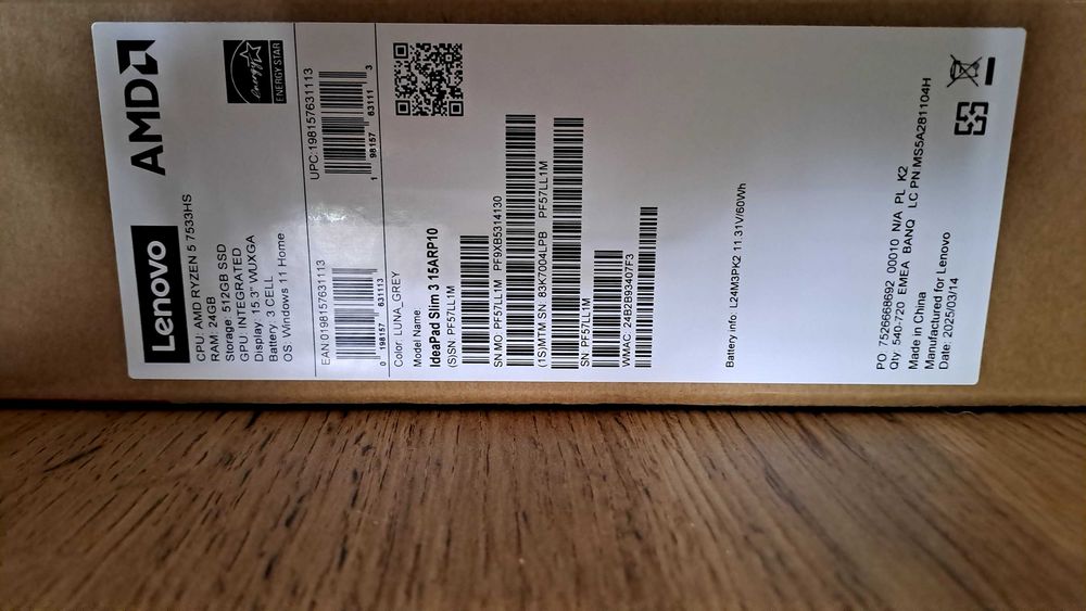 Laptop Lenovo ideapad slim 3
