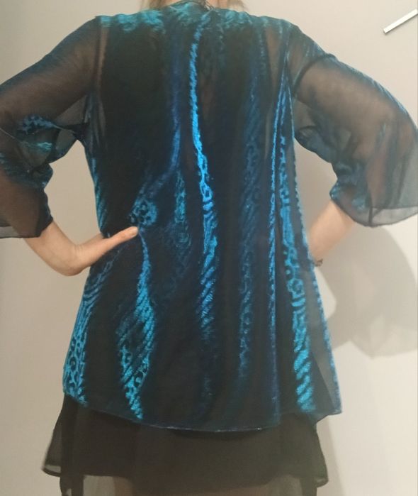 Joanna hope kardigan narzutka sylwester karnawał czarna niebieska