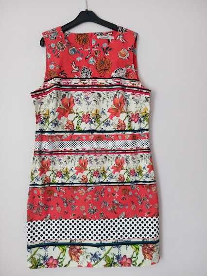 Desigual damska sukienka w kwiaty bez rękawów 40