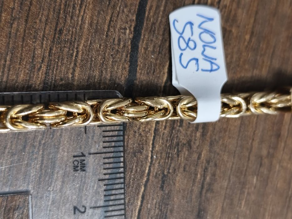 Nowa piękna złota bransoletka 585 14k 12.90gr 21.5 cm okazja!!