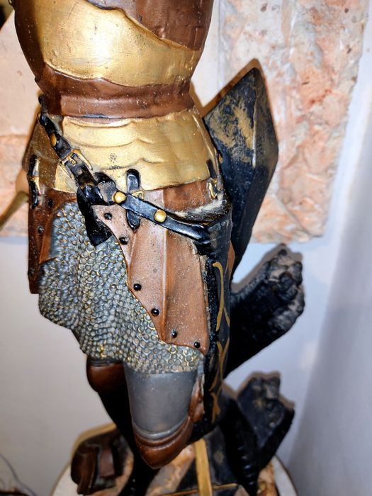 Escultura candeeiro  Joana  D'Arc século XX