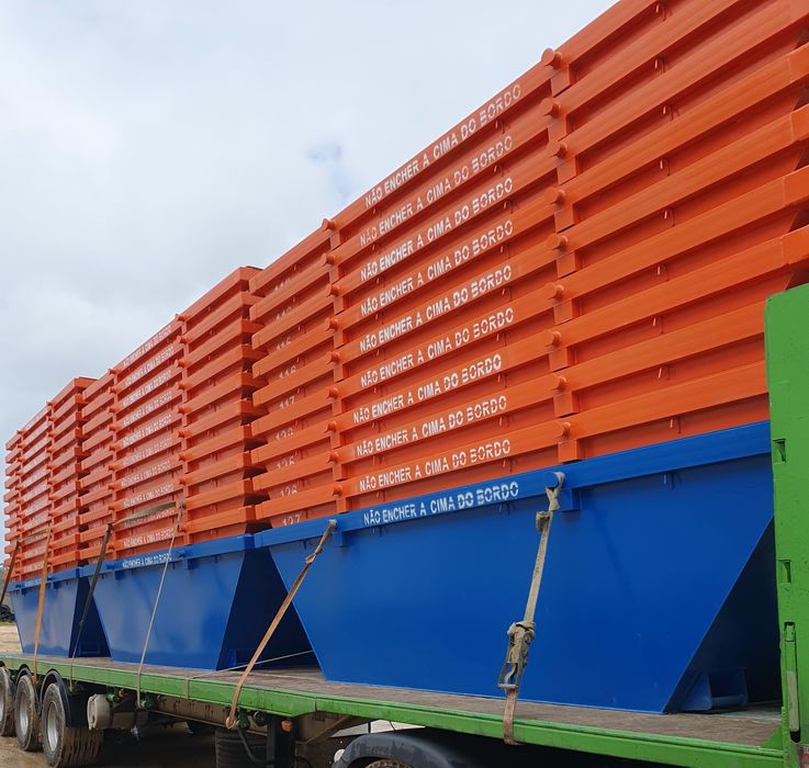 VENDEMOS CONTENTORES de 6m³ novos e usados com entrega imediata