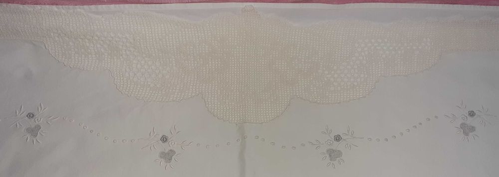 Lençol Antigo em Renda- Casal