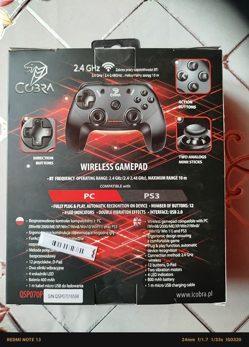 Pad do PC/PS3 bezprzewodowy