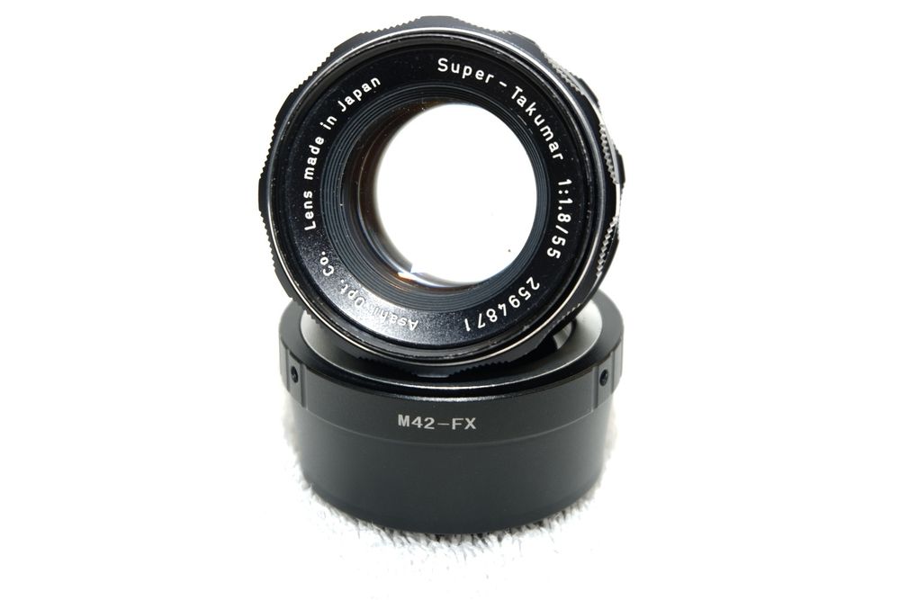 Fujinon Fujifilm super-takumar 55mm 1.8, pentacon 50mm 1.8 m42-fx