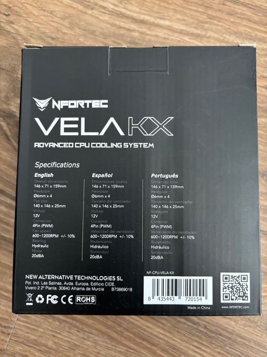 Nfortec Vela KX Cooler CPU - Dissipador - Novo a estrear