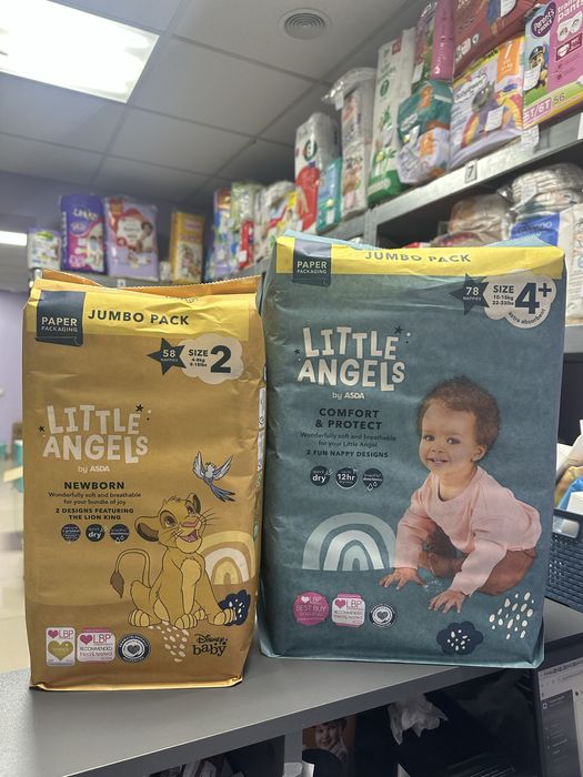 Підгузки памперси Little Angels р 2 58 шт та 4+ 78 шт Пакунок МАЛЮКА