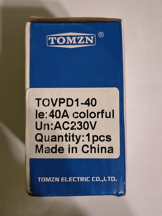 Реле напруги .TOMZN 40А, 220В, 2DIN.
