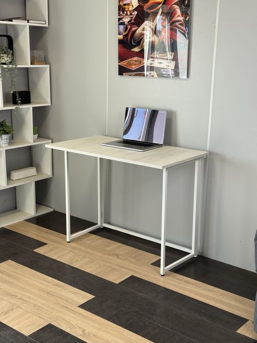 Стіл трансформер.Письмовий стіл,розкладний , Крафт-Білий, 100 см