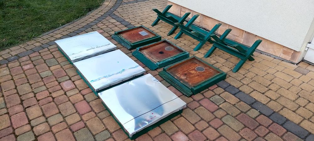 Ule wielkopolskie, 3x daszki, 3x dennice i 3x stojaki, komplet