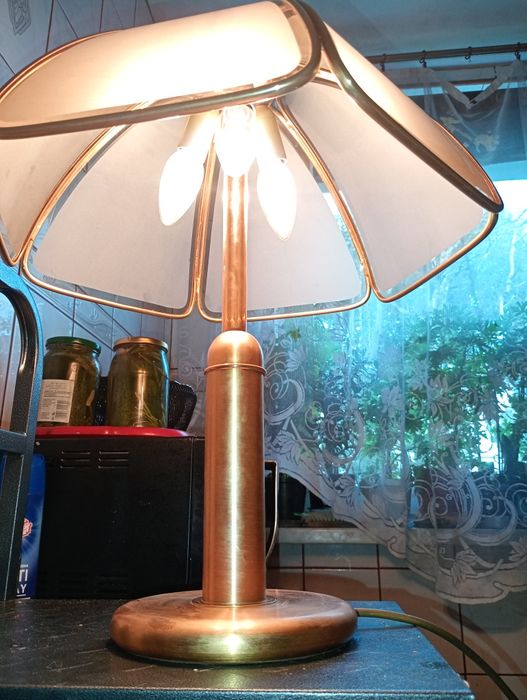 Lampa  stojąca mosiądz Lampa Nocna Antyk