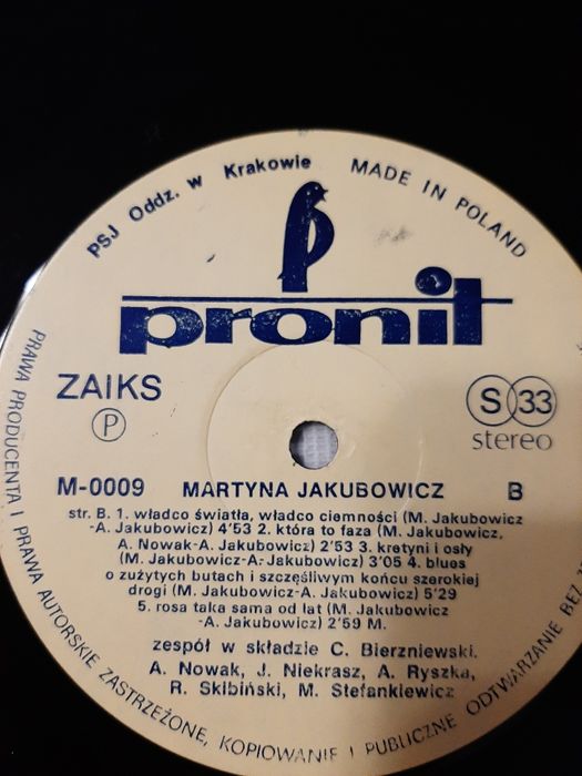 Płyta winylowa Martyna Jakubowicz 1-press z 1983 r.st.vg cena 95 zł