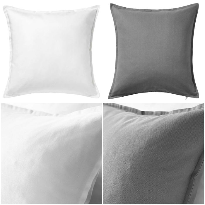 NOWE 50x50 IKEA 2 sztuki poszewki dekoracyjne szary biały