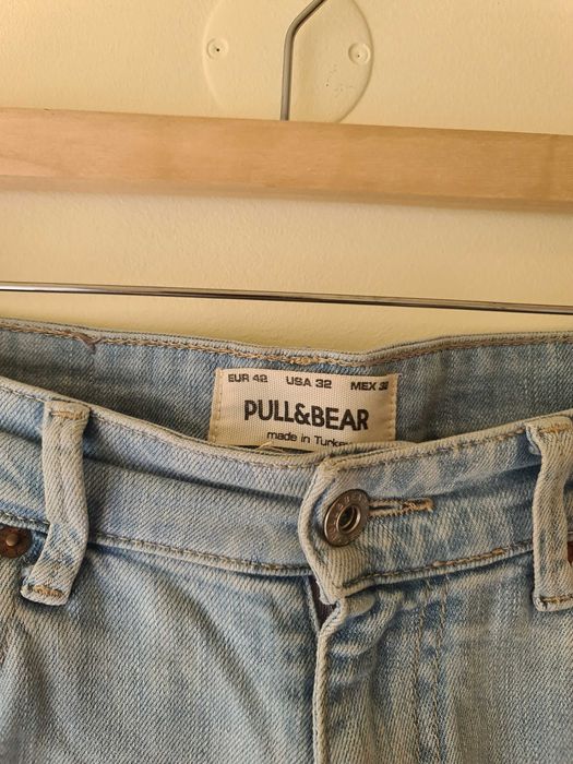 Calças de Ganga Azuis Pull & Bear Slim - Tamanho 42 - Pants Jeans