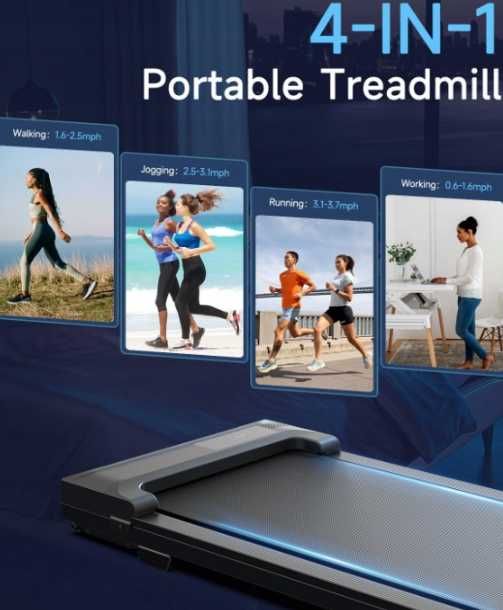 Bieżnia Elektryczna LF-X2D –   Przenośna  Pod Biurko Z Pilotem Mała