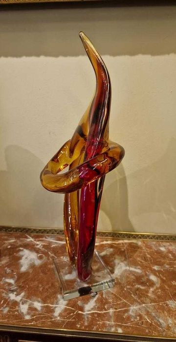 Dale Tiffany Paglia Art Sculpture em vidro de murano ASSINADO SÉC. XXI