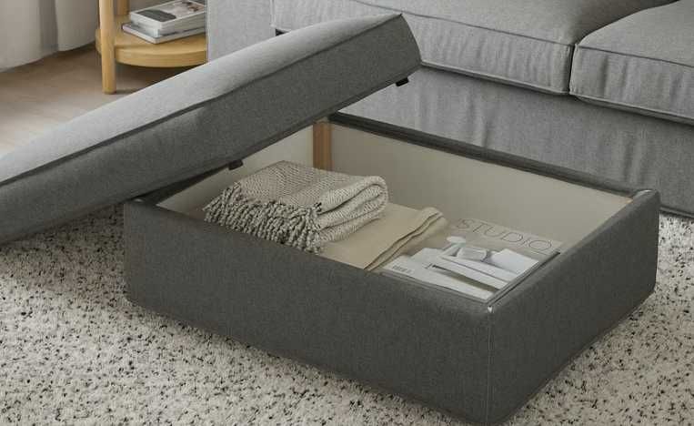 Sofá 3 lugares, c/braços largos cinzento VIMLE