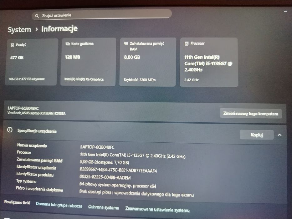 Laptop ASUS VivoBook