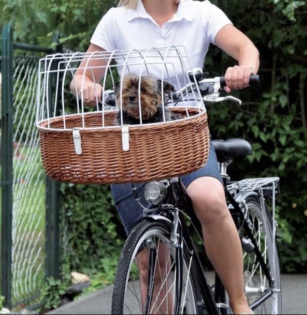 kosz na rower, z kratką ochronną