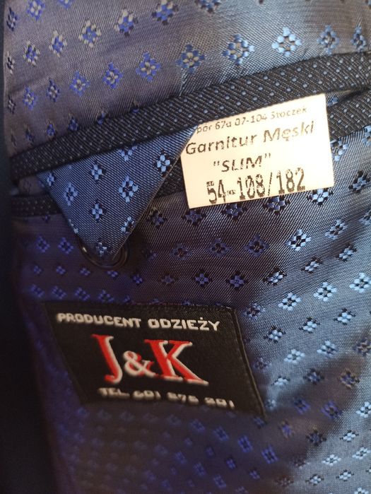Garnitur Męski Granatowy