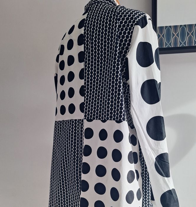 Koszula damska dłuższą w kropki uniwersalna