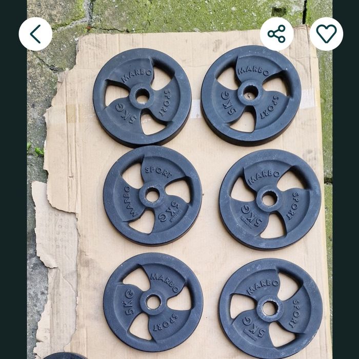 Obciążenie marbo sport 12x5kg.Mozliwa wysylka