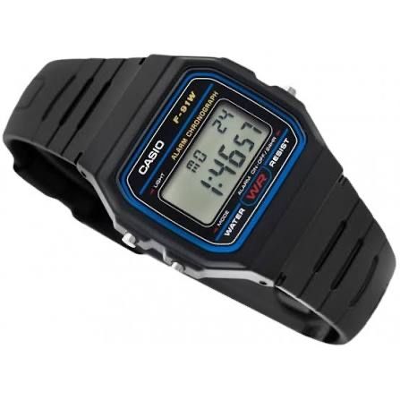 Годинник Casio F-91W чоловічий чорний
