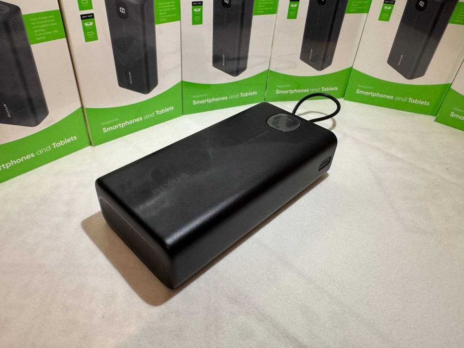 Павербанк Power Bank Rixus 40000 mAh 22.5W для ноутбука швидка зарядка