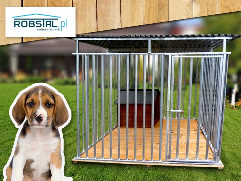 Kojec dla psa 2x2 MAJA z podłogą i uchwytem na miski PRODUCENT