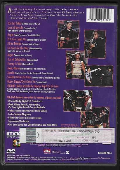 Santana. Supernatural Live.