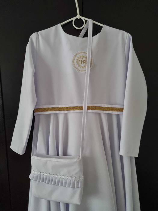 Alba sukienka komunijna + torebka + pokrowiec