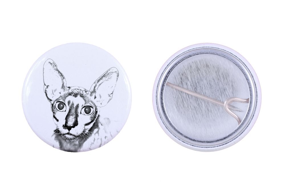 Cornish Rex przypinka z kotem mała Art-Dog