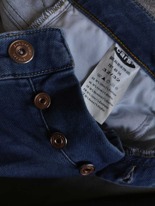 Джинсы Cars Jeans Germany w32 stretch slim mid blue.