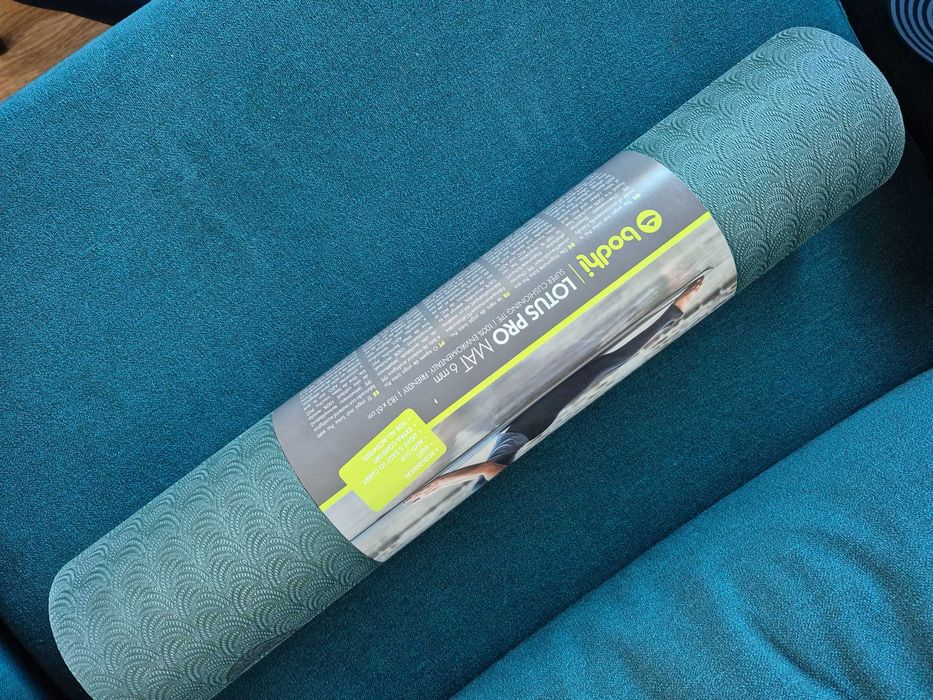 Ekologiczna mata Bodhi Lotus PRO 6mm pilates joga zielona