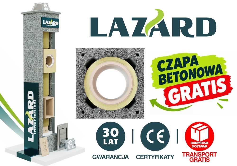 System kominowy LAZARD TERMO PLUS S fi200 8m dymowy bez wentylacji do kominka, pelletu certyfikowany ceramiczny ocieplony kompletny komin systemowy