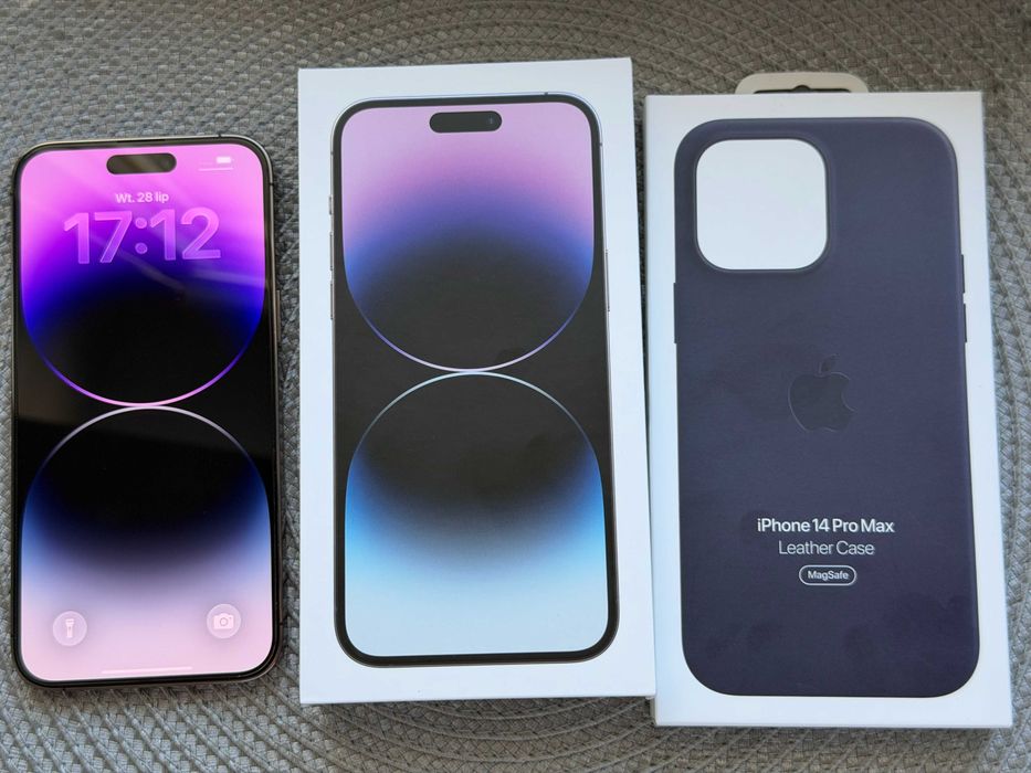 iPhone 14 Pro Max 128GB Deep Purple | Stan Idealny | Oryginał + Etui
