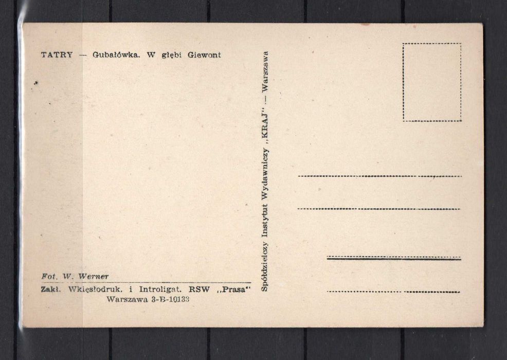 Pocztówka Tatry Gubałówka Zakopane