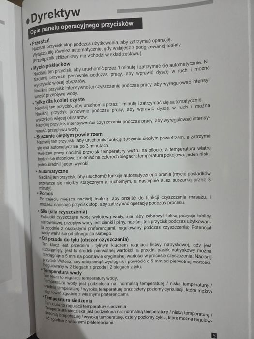 Inteligentna Deska Myjąca, podgrzewana Smart Toilet - NOWA