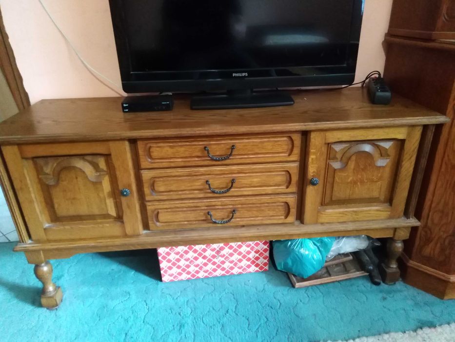 Dębowy komplet sypialniany