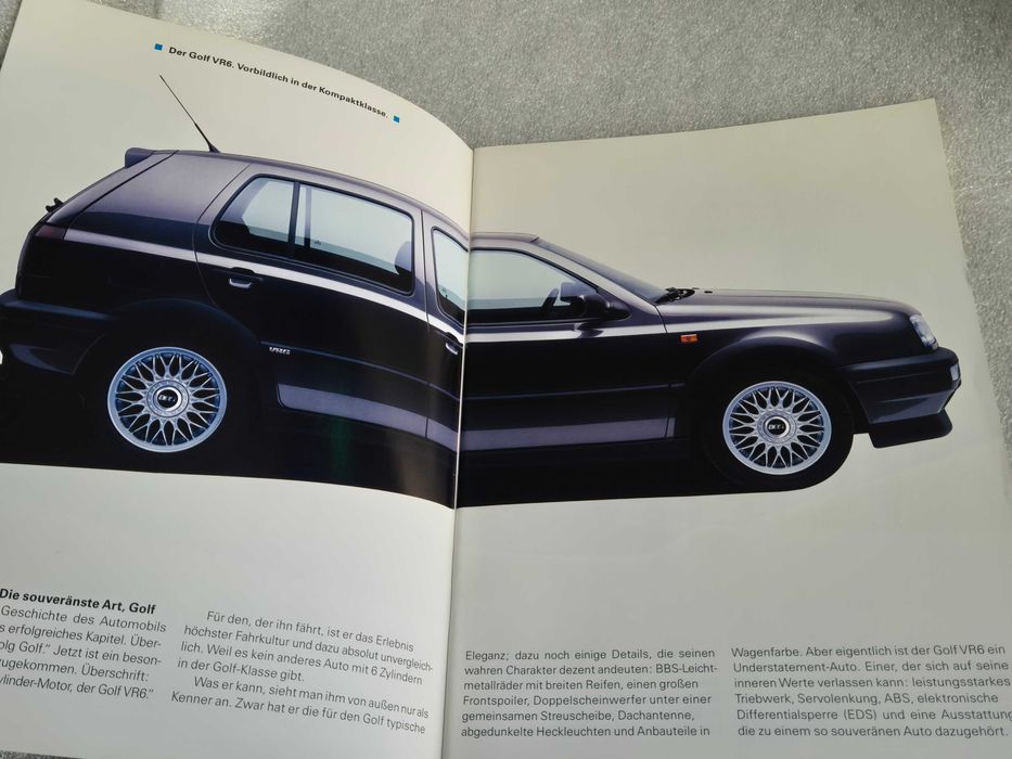 Prospekt VW Golf VR6 - 08/1992 ! ! !