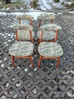 Krzesła hałas Rajmund Hałas prl vintage