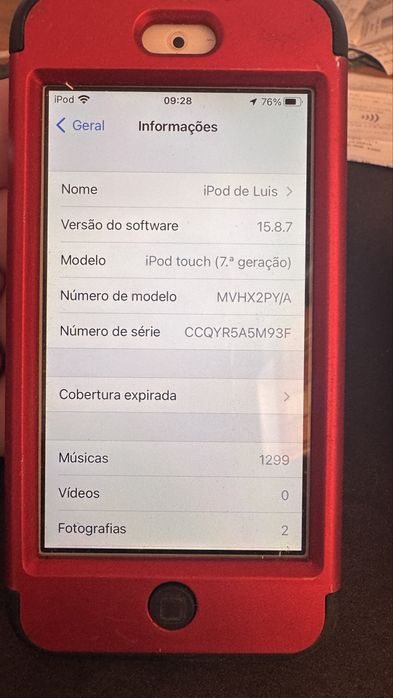 iPod touch 7 32 Gbytes red